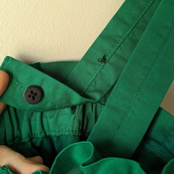 Everlane Paperbag Ruffle Tank Convertible Dress, Size S Emerald Green - Picture 11 of 13